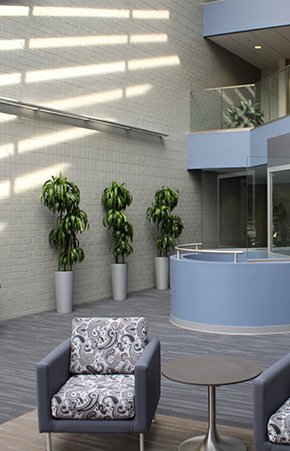 office building interior painting painted brick