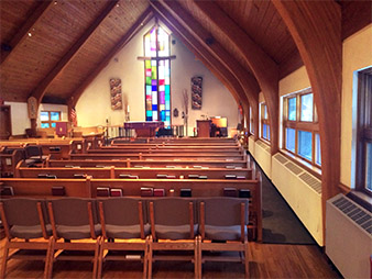 church interior staining service