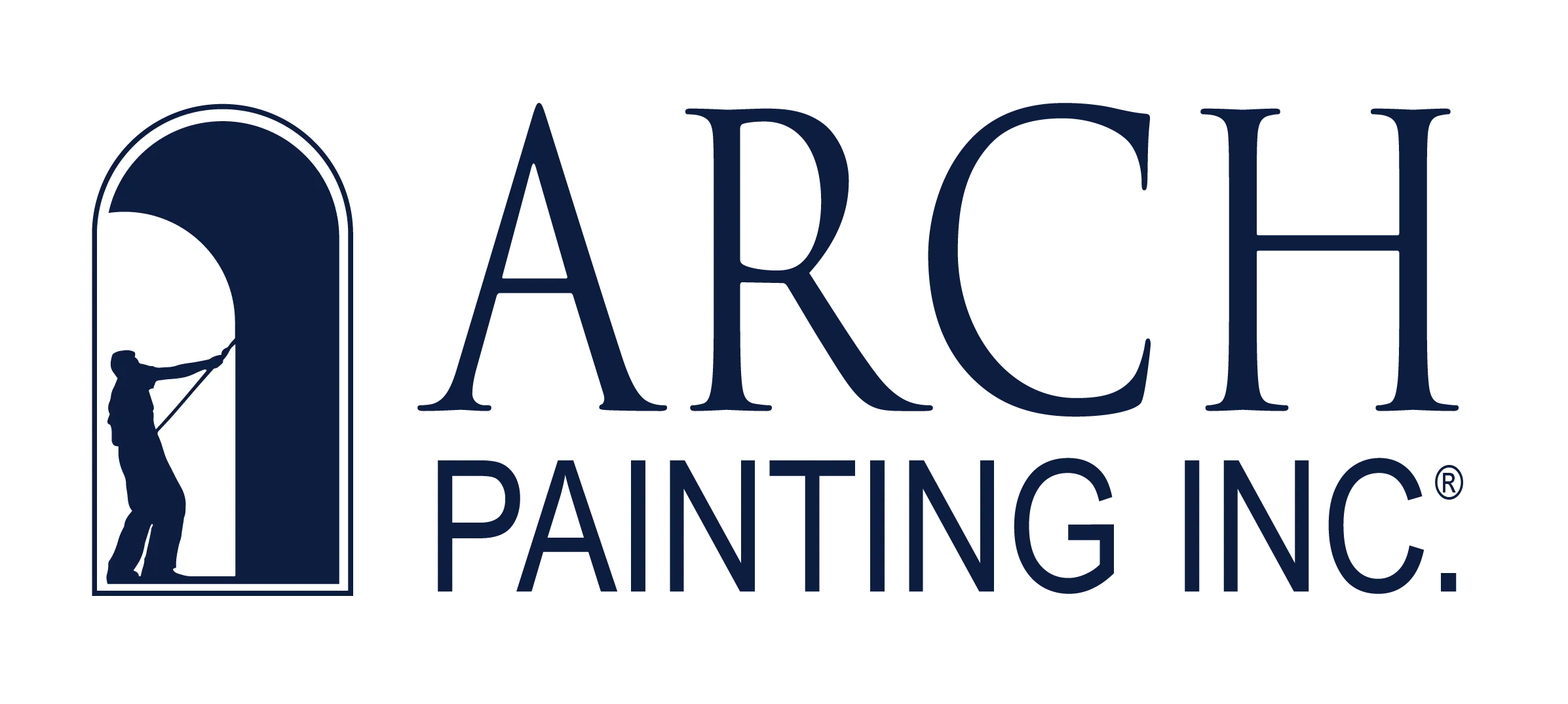 Arch Painting Blue Logo Horizontal