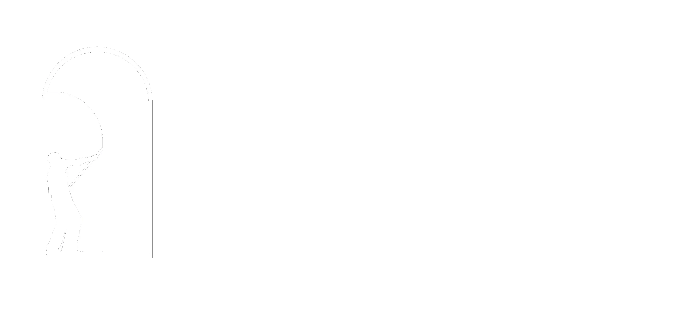 Arch Painting White Logo Horizontal